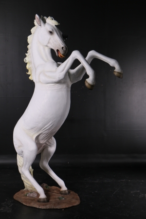 Rearing Horse - white - JR 140059W
