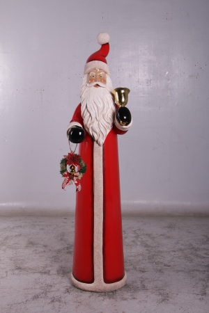 Skinny Santa with Bell and Wreath - 6ft (JR 160156)