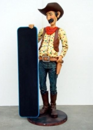 Cowboy Figure with Menu-board 5.5ft (JR 1864)