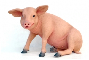 Piglet sitting life-size (JR 2430)
