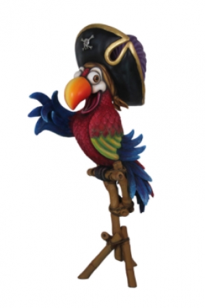 Parrot with Hat on Stand  - Comical (JR C-067) 