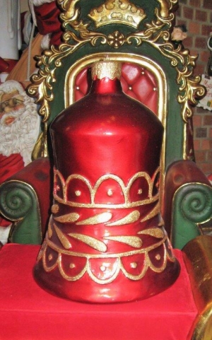 Christmas Decor Bell Red w/Gold (JR 1189-H)