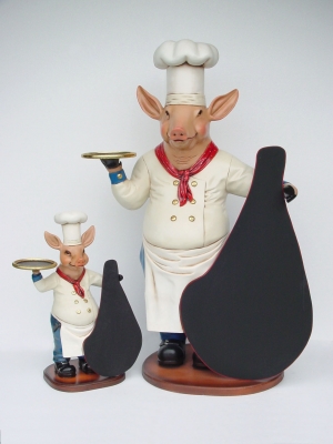 Pig Chef with Black-board 6ft (JR 2190)