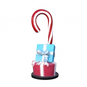 CANDY CANE WITH GIFT BOXES BASE - JR S-181