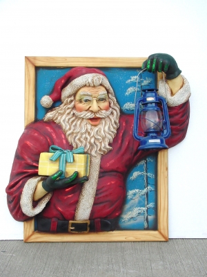 Santa in window with Oil Latern (JR 1658)