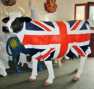 Union Jack Cow life-size (JR 1634UJ)
