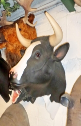 Bull Head- Black and White (With Horns) (JR 2198BWH) - Thumbnail 03