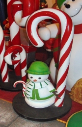 Candy Cane with Snowman mini (JR S-182) - Thumbnail 02