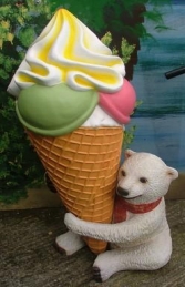 Polar Bear with Multi Scoop Ice Cream (JR 2500) - Thumbnail 01