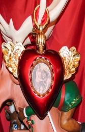 Christmas Decor Heart with Wings -Red (JR 1186-A) - Thumbnail 02