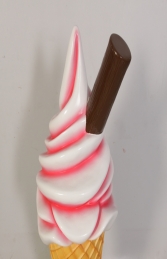 Standing Waffle Cone with Flake Red Sauce 4ft (JR 0045rs) - Thumbnail 02