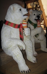 Polar Bear sitting with ice cream 2ft (JR 2727-W)	 - Thumbnail 02