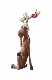 FUNNY REINDEER THINKING JR S-013 - Thumbnail 02