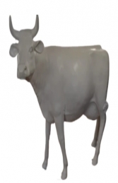 Cow - Smooth White head up with horns (JR SB001) - Thumbnail 01