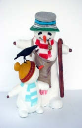 Snowman with Child and Bird 2.5ft (JR 1972)