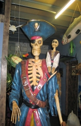 Skeleton Pirate with Monkey 6FT (JR 030719) - Thumbnail 03