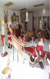 Santa on Sleigh with Reindeer (JR 2296) - Thumbnail 02