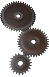 Gears (set of 3) Rust look ( JR 150046)