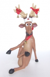 Funny Reindeer sitting with crossed legs (JR 2316) - Thumbnail 01