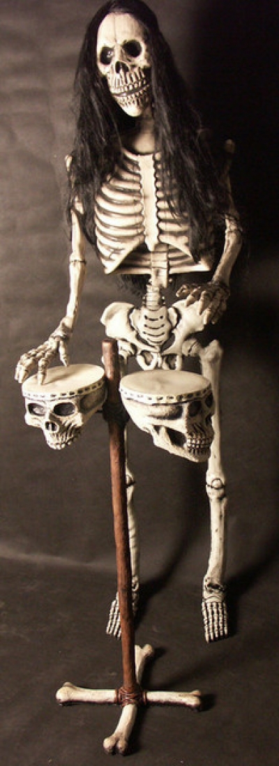 ROCK AND ROLL SKELETON - BONGO PLAYER