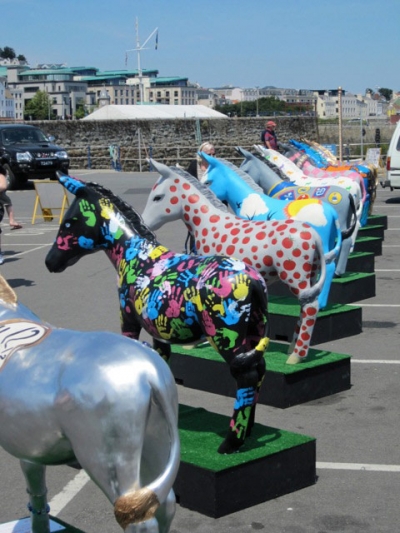 Donkeys on Parade in Guernsey