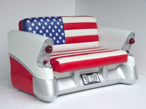 Chevy Car Sofa with American Flag (JR 2024-AF)