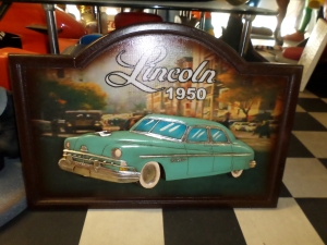 Car Plaque Lincoln 50 sign (JR 2624)