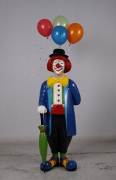 Clown with umbrella and balloons JR 180169 - Thumbnail 01