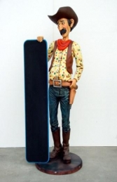 Cowboy Figure with Menu-board 5.5ft (JR 1864) - Thumbnail 02