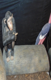 Chimp on Tree Trunk Seat (JR 180038) - Thumbnail 03