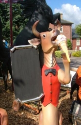Skinny Jersey Cow with Ice Cream & Menu 5.5ft (JR 1773J-ICHS) - Thumbnail 02