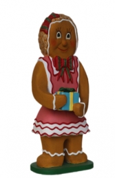 Ginger Bread Girl with Gift (JR 3125) - Thumbnail 03