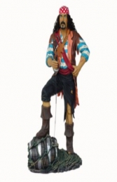 Pirate Stood on Barrel 6ft (JR 1430)