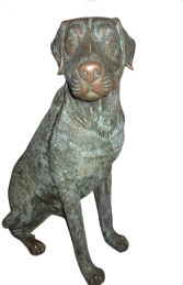Labrador sitting in Bronze (JR 110098brz)	