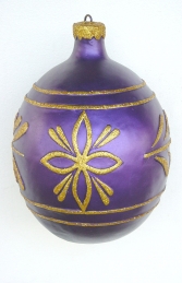 Christmas Decor Ball Purple w/Gold 1.5ft (JR 1193-D)