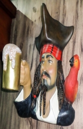 Pirate Head with Beer and Bird Wall Decor (JR 2754) - Thumbnail 02