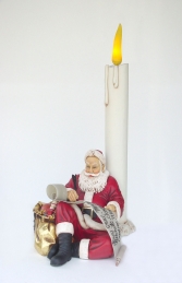 Santa Sitting with Candle and List (JR 2215)