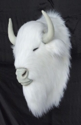 Buffalo Head - White (Furry) (JR 2075-W)