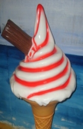 Standing Sugar Cone with Flake Red Sauce (JR SCWF4-RS) - Thumbnail 03
