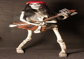 ROCK AND ROLL SKELETON - BASS GUITAR PLAYER