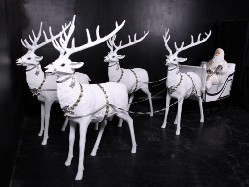 REINDEER FOR SLEIGH JUMBO -WHITE JR 120024W