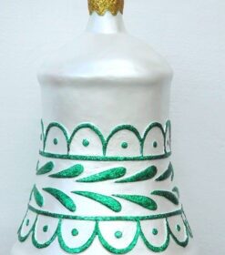 Alternative view of Small - White and Green Christmas Bell | JR 1189