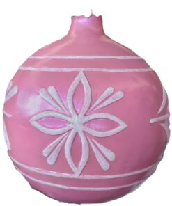 Small - Christmas Ball - Pink with White | JR 1193