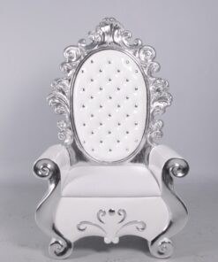 Alternative view of Santa Throne - White and Silver | JR 130025