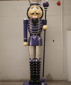Alternative view of Nutcracker - Purple and Silver - Sceptre in Left Hand - 12ft | JR 130090