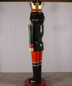 Alternative view of Nutcracker - Green and Red - Sceptre in Right Hand - 12ft | JR 130091
