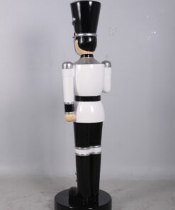 Alternative view of Toy Solider with Baton 6.5ft - White, Silver and Black - Right Hand | JR 140006
