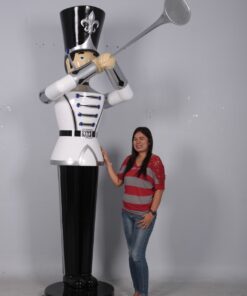 Toy Solider with Trumpet - White, Silver and Black - 9ft | JR 140008