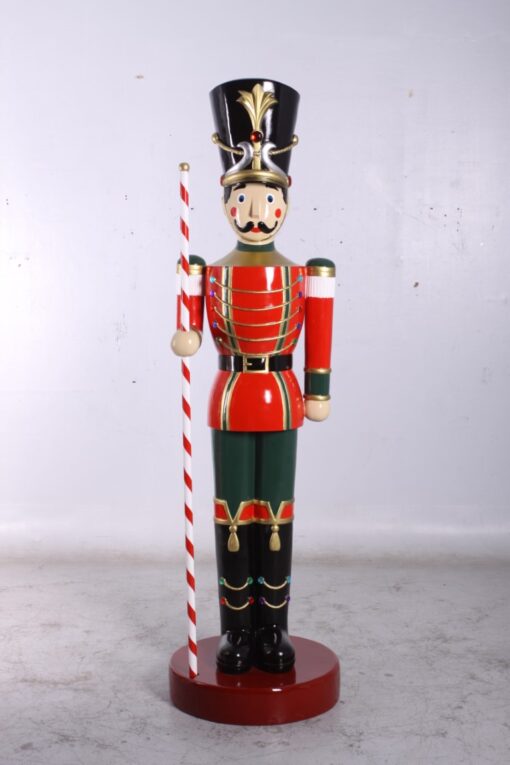 TOY SOLDIER WITH BATON 6.5FT - JR 140006 BATON IN RIGHT HAND