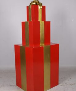 GIFT STACK JR 150405 - RED WITH GOLD RIBBON JR 150405 RWG